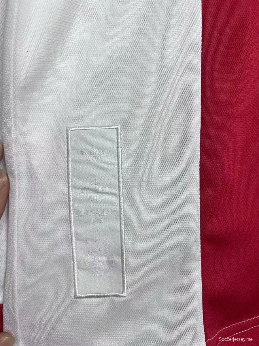 25/26 قميص بأكمام طويلة الأكمام بمناسبة الذكرى 125 لتأسيس أياكس