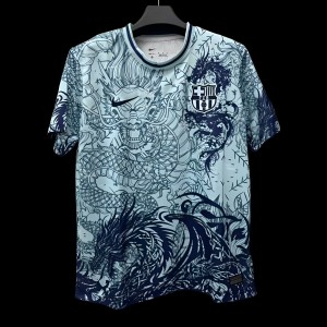 25/26 برشلونة قميص برشلونة بلو دراجون الأزرق قبل المباراة