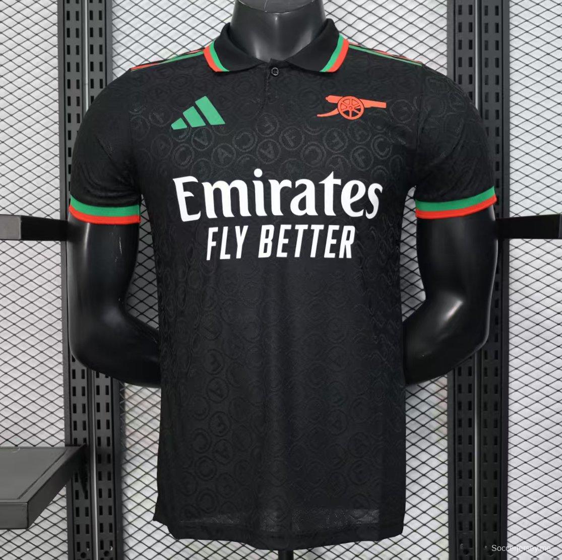 إصدار اللاعب 25/26 قميص أرسنال الأسود الخاص 25/26