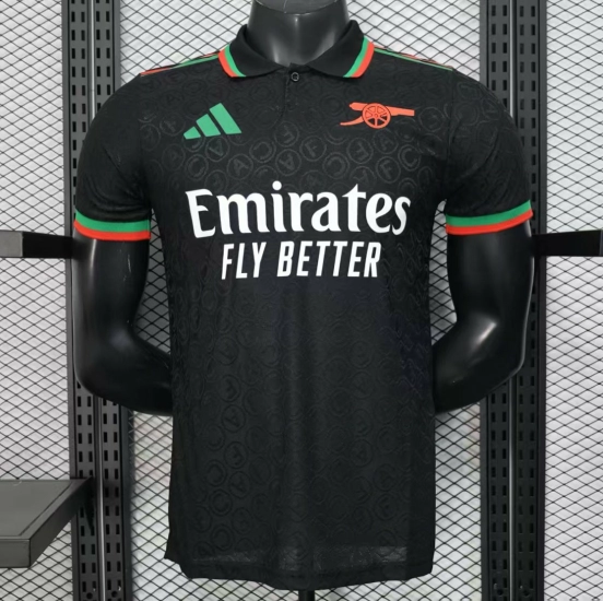 إصدار اللاعب 25/26 قميص أرسنال الأسود الخاص 25/26