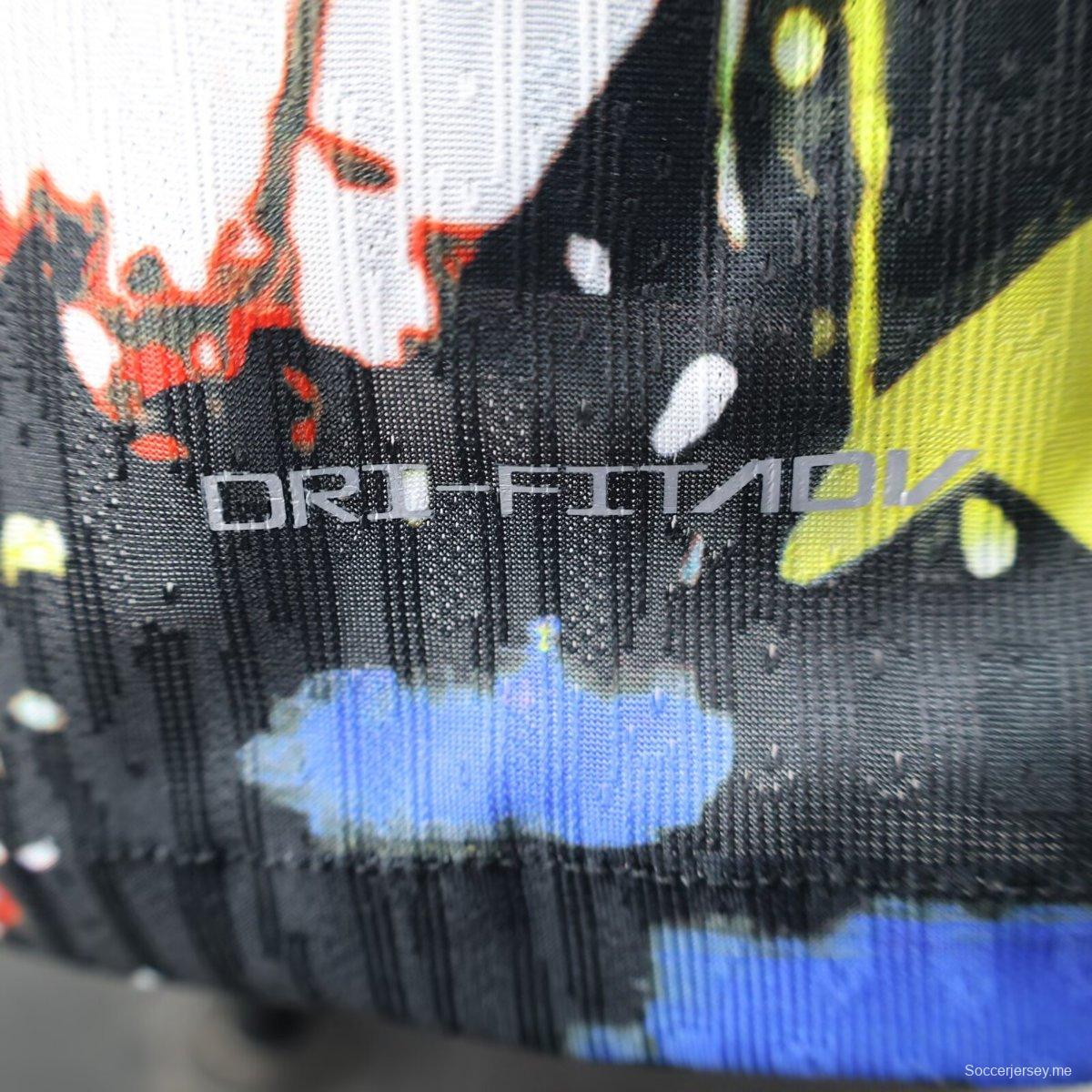 إصدار اللاعب 2025 قميص البرازيل 2025 أسود مع عمل فني ليسوع المسيح