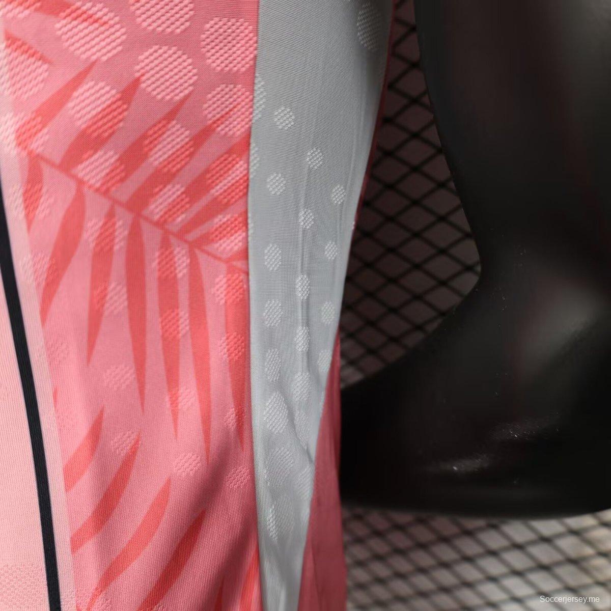 إصدار اللاعب 25/26 قميص إنتر ميامي سي إف 25/26 وردي مع سعف النخيل والخطوط