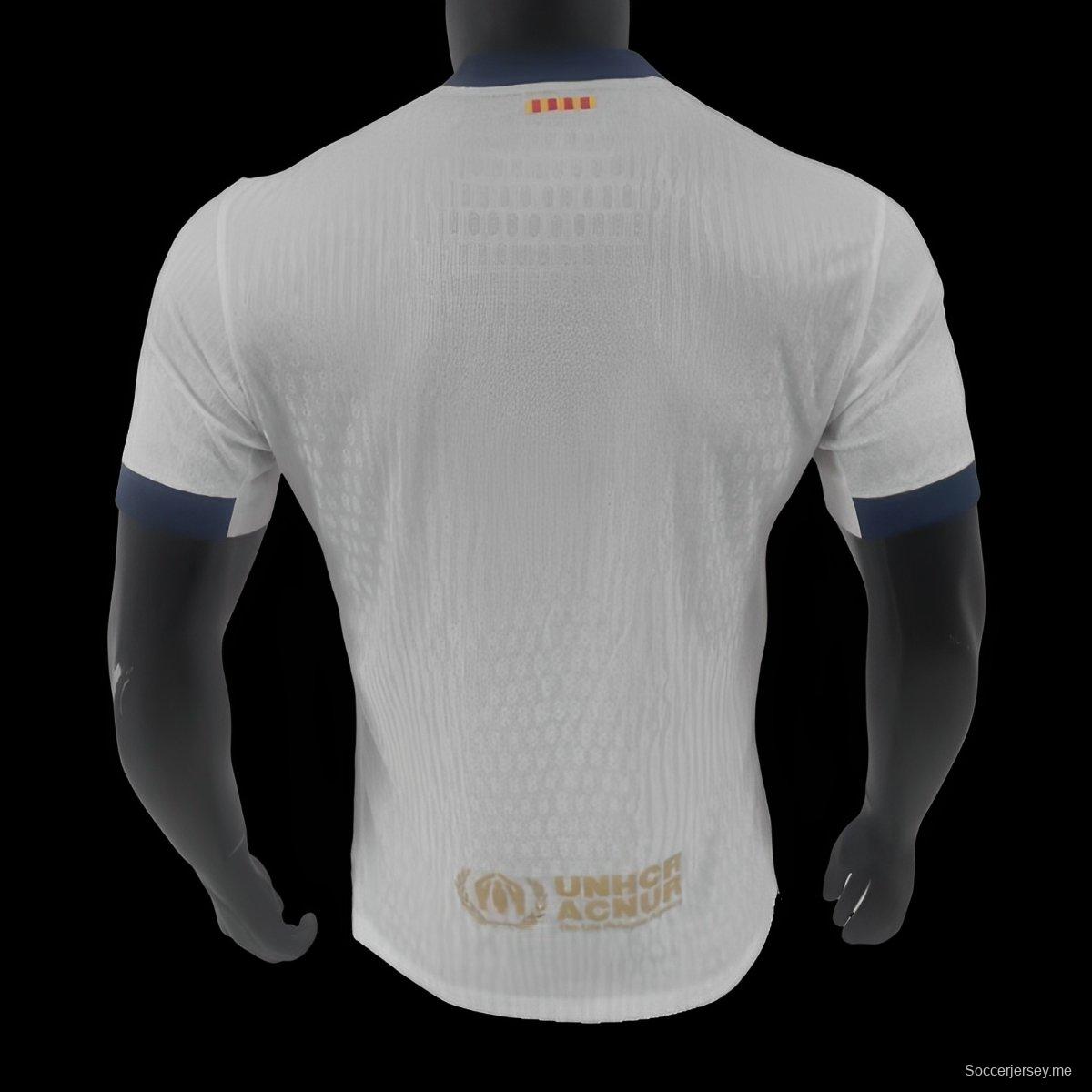 24/25 قميص برشلونة × ترافيس سكوت الأبيض