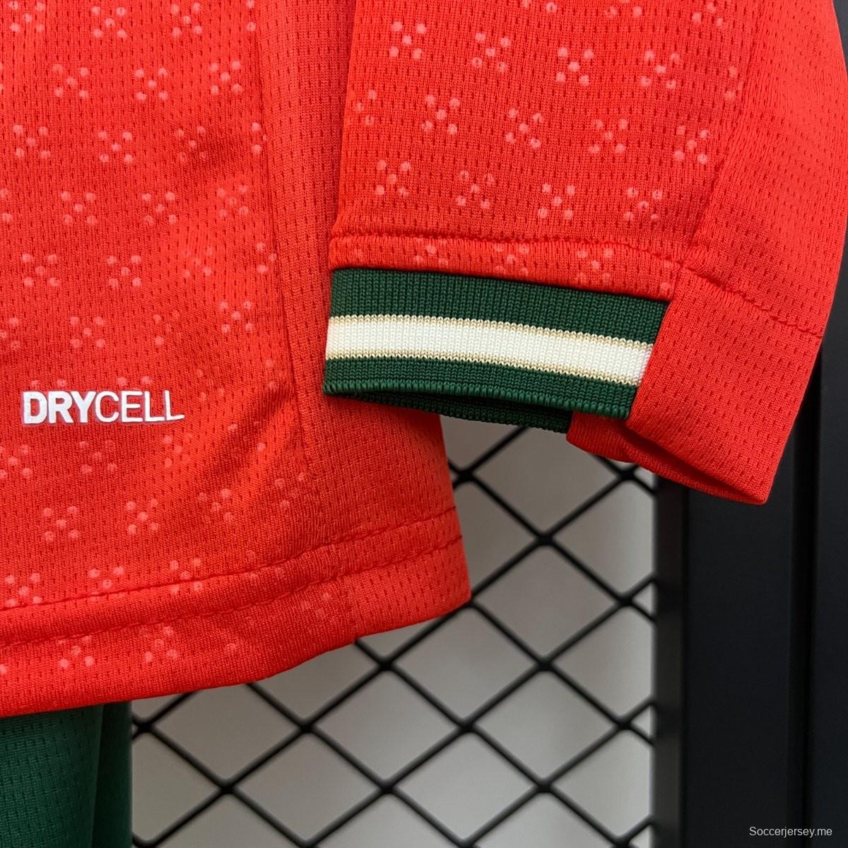 2025 كيدز 2025 قميص البرتغال الأساسي بأكمام طويلة