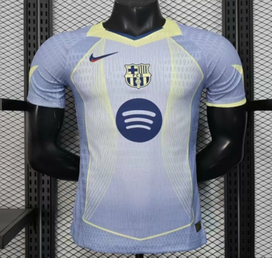 إصدار اللاعب 25/26 قميص برشلونة أزرق فاتح بنمط هندسي 25/26