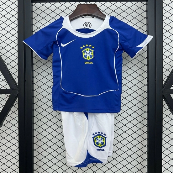 Retro 2004 Kids Brazil Away Size 16-28 Jersey