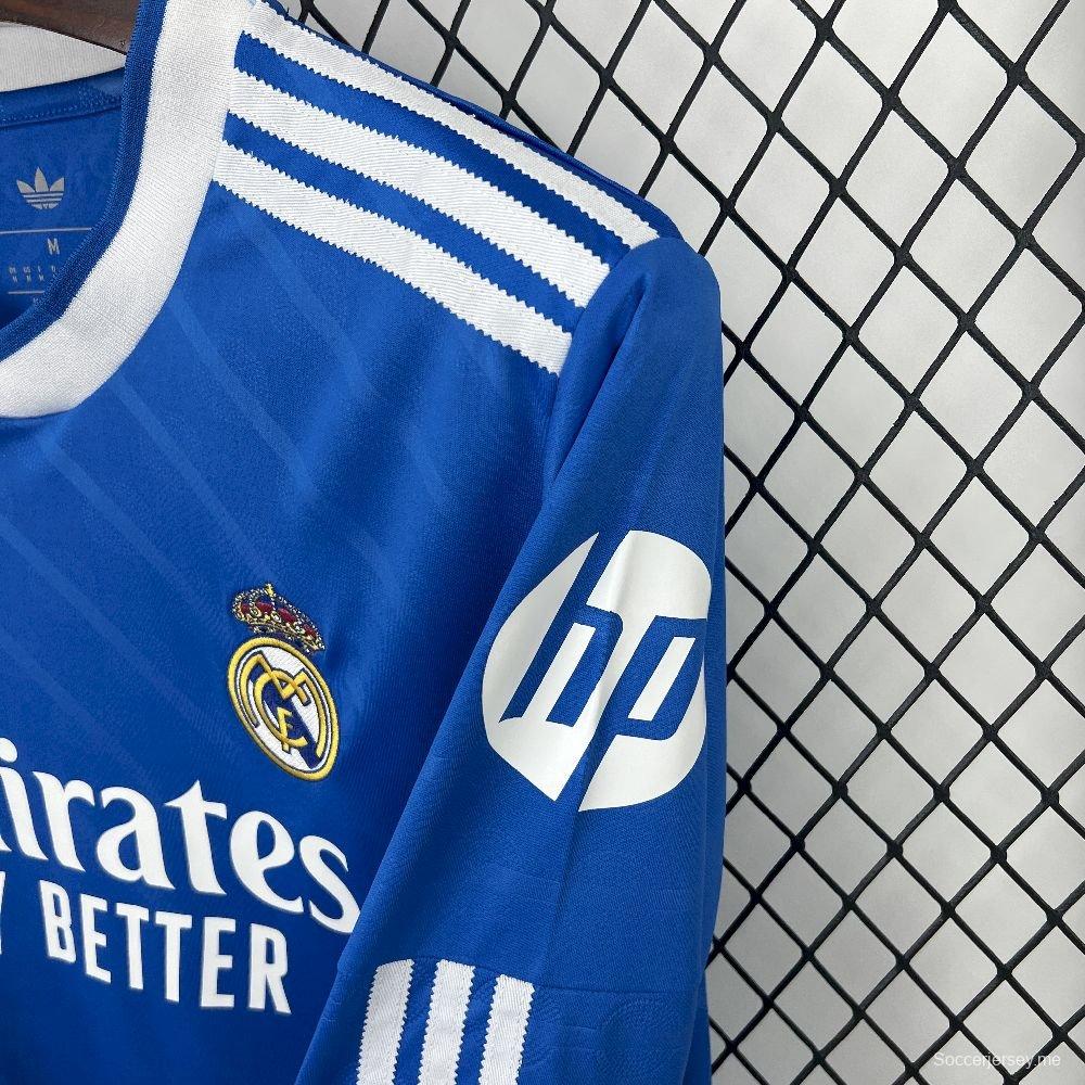 25/26 قميص ريال مدريد الثالث أزرق طويل الأكمام أزرق اللون