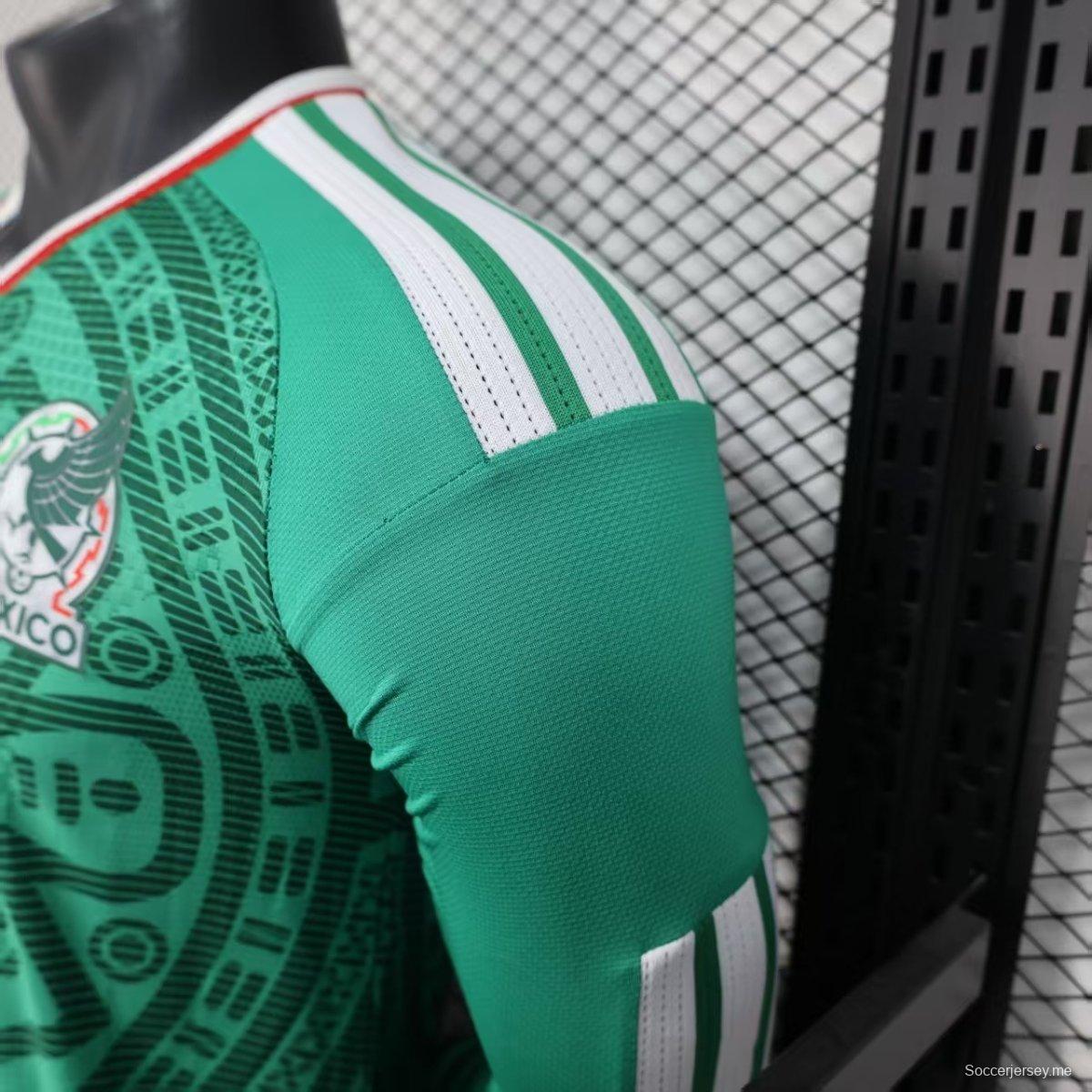 إصدار اللاعب 2026 قميص بأكمام طويلة الأكمام للمكسيك