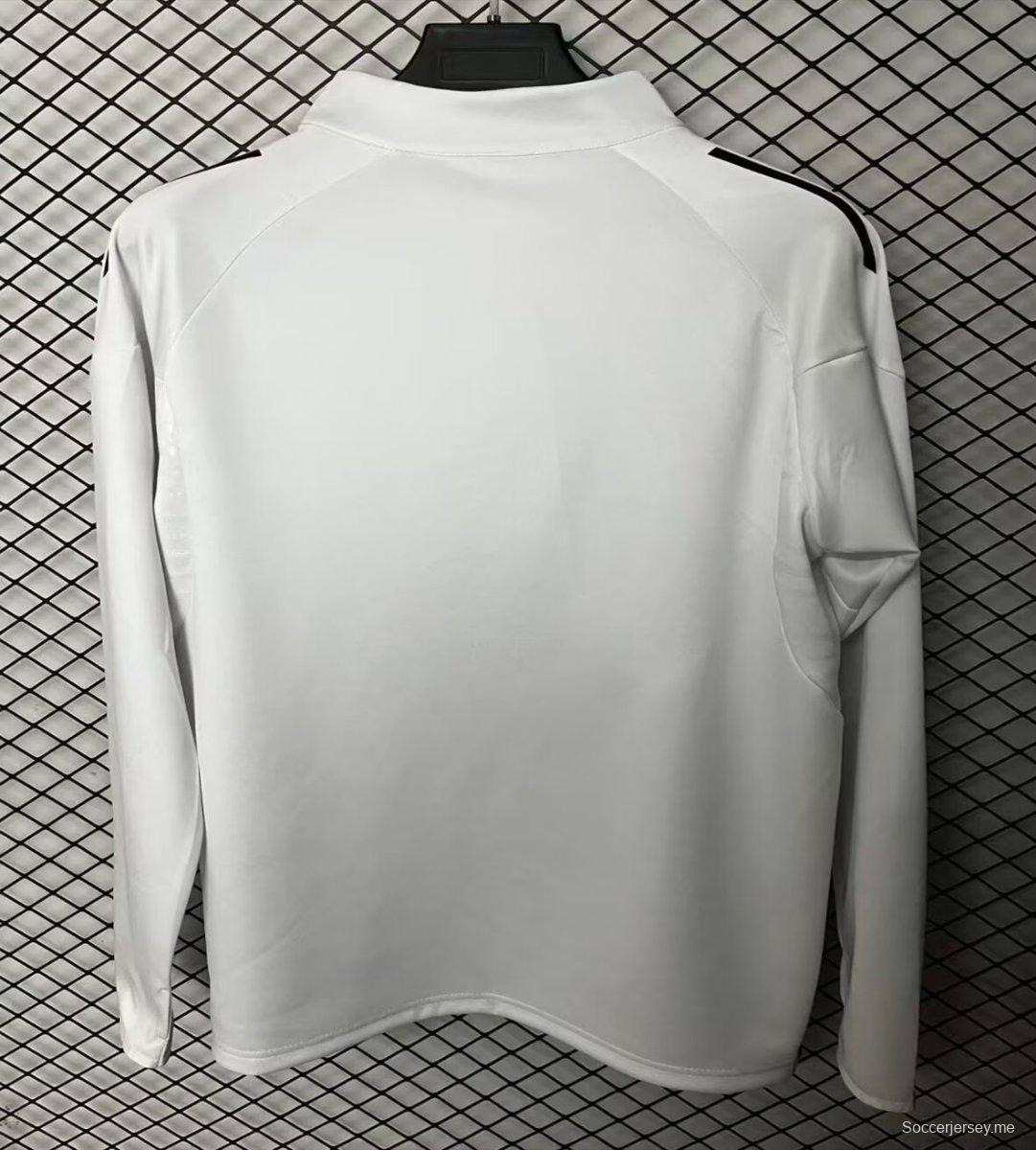 25/26 جاكيت إشبيلية أبيض نصف سحاب أبيض