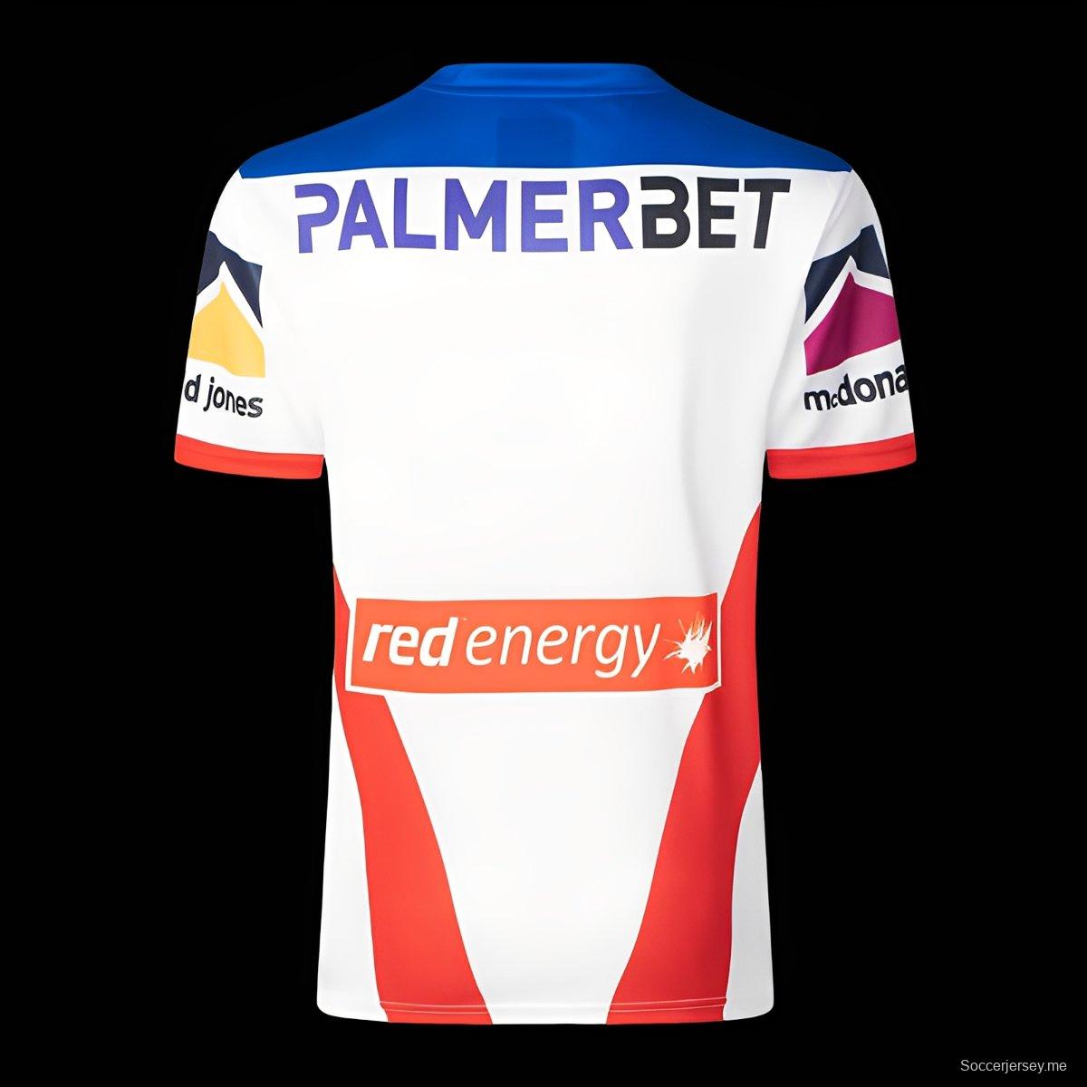 25/26 قميص نيوكاسل نايتس أزرق أبيض وأحمر مع قميص منزلي مقلوب الشيفرون