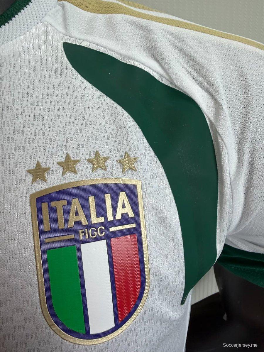 إصدار اللاعب 2026 إيطاليا 2026 قميص التدريب قبل المباراة باللون الأبيض