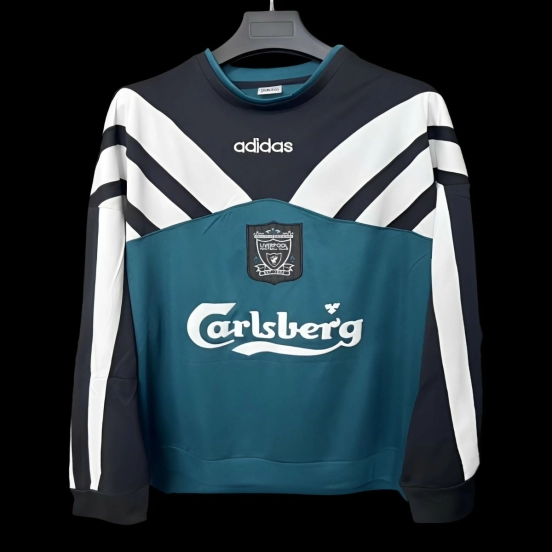 سترة بقلنسوة خضراء من ليفربول موديل 95/96