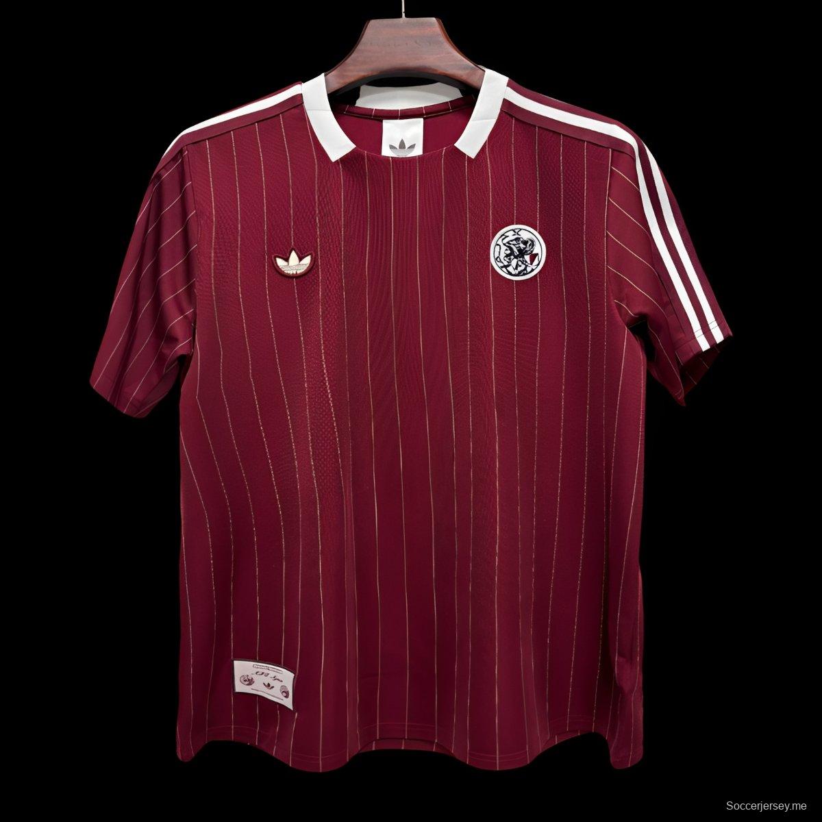 2026 Ajax Adidas Terrace Icons قميص كستنائي