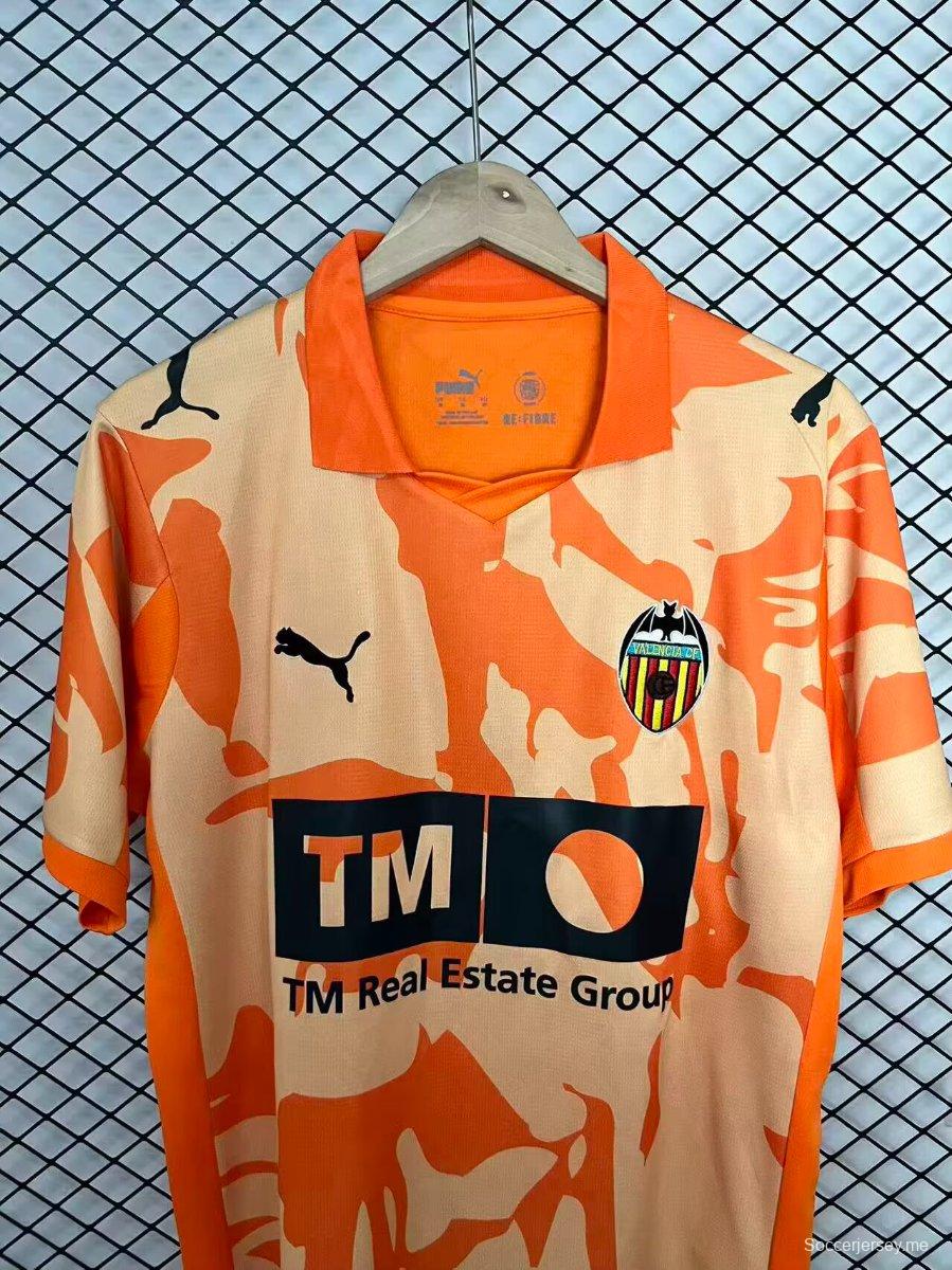 25/26 قميص فالنسيا بوما فينتاج ريميك باللون البرتقالي