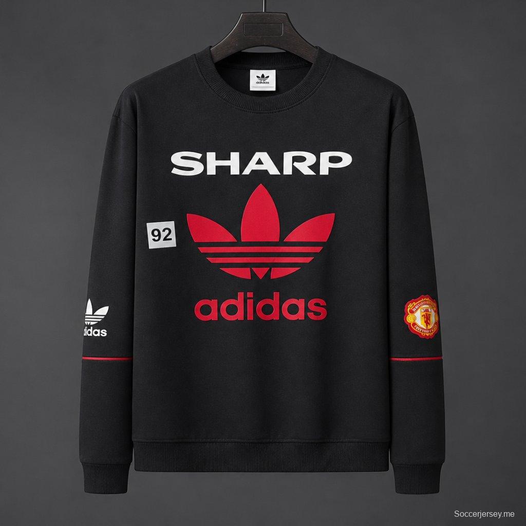 26/27 مانشستر يونايتد - قميص رياضي أسود من Adidas Originals طراز Bringback 90/92