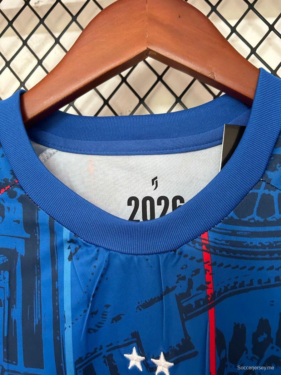 2026 فرنسا "البلوز" قميص كرة القدم الأزرق الكلاسيكي
